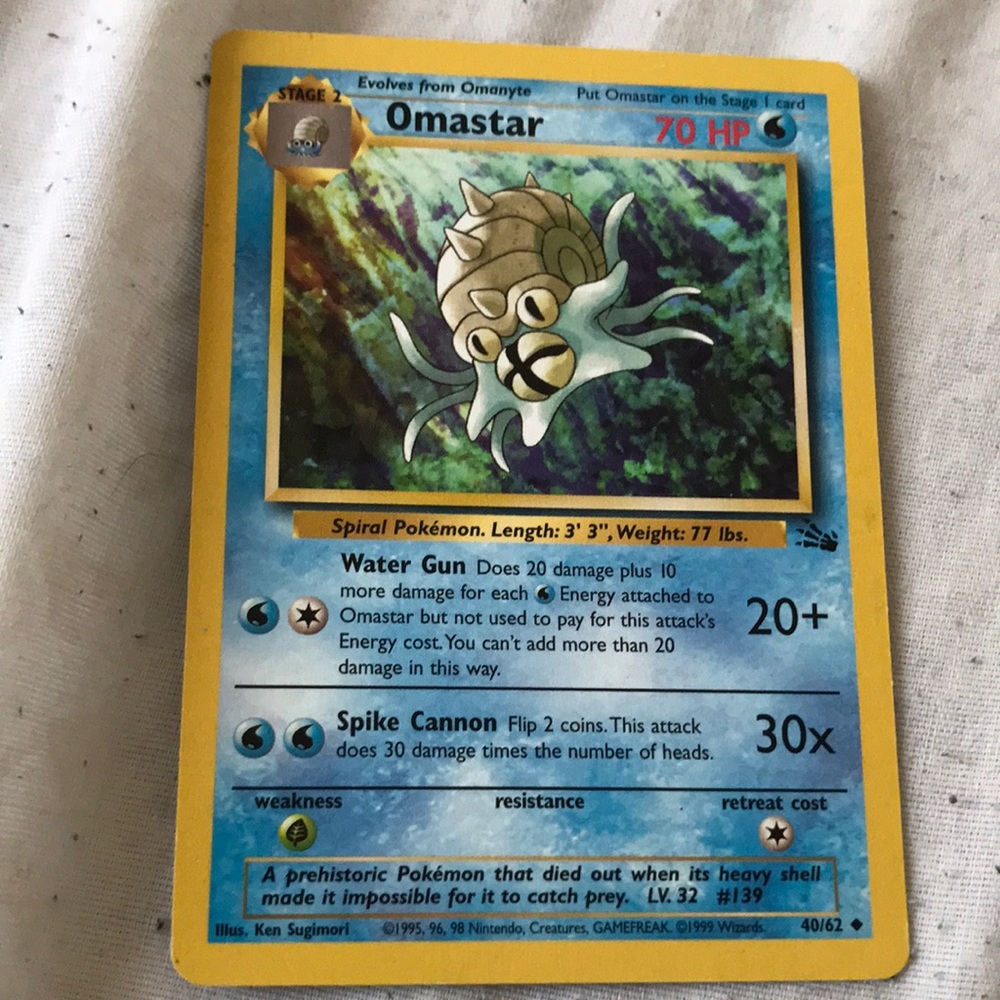 Omastar Pokémon card